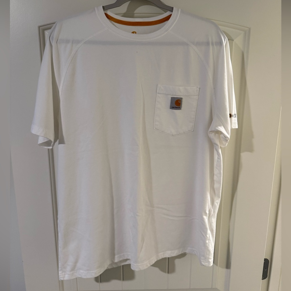 Carhartt Men's White Pocket T-Shirt Large